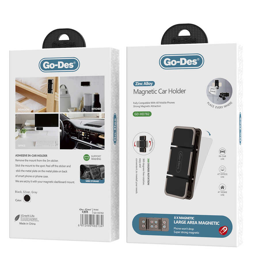 Go Des GD-HD782 Magnetic Araç Telefon Tutucu - 5 Go Des GD-HD782 Magnetic Araç Telefon Tutucu - 5